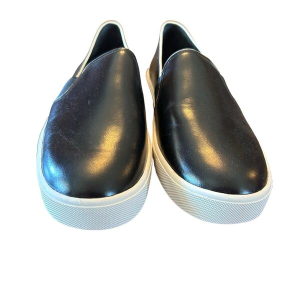 Vince Blair II Black Leather Slip On Sneakers Minimalist NEW EU 40.5 /US 10.5 - Picture 4 of 11